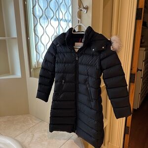 Moncler Abelle Guibbotto Long Girls Jacket 10 Black